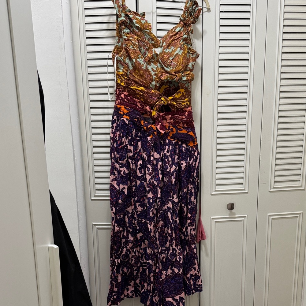Zimmermann Multicolor Patterned Midi Dress